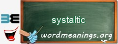 WordMeaning blackboard for systaltic